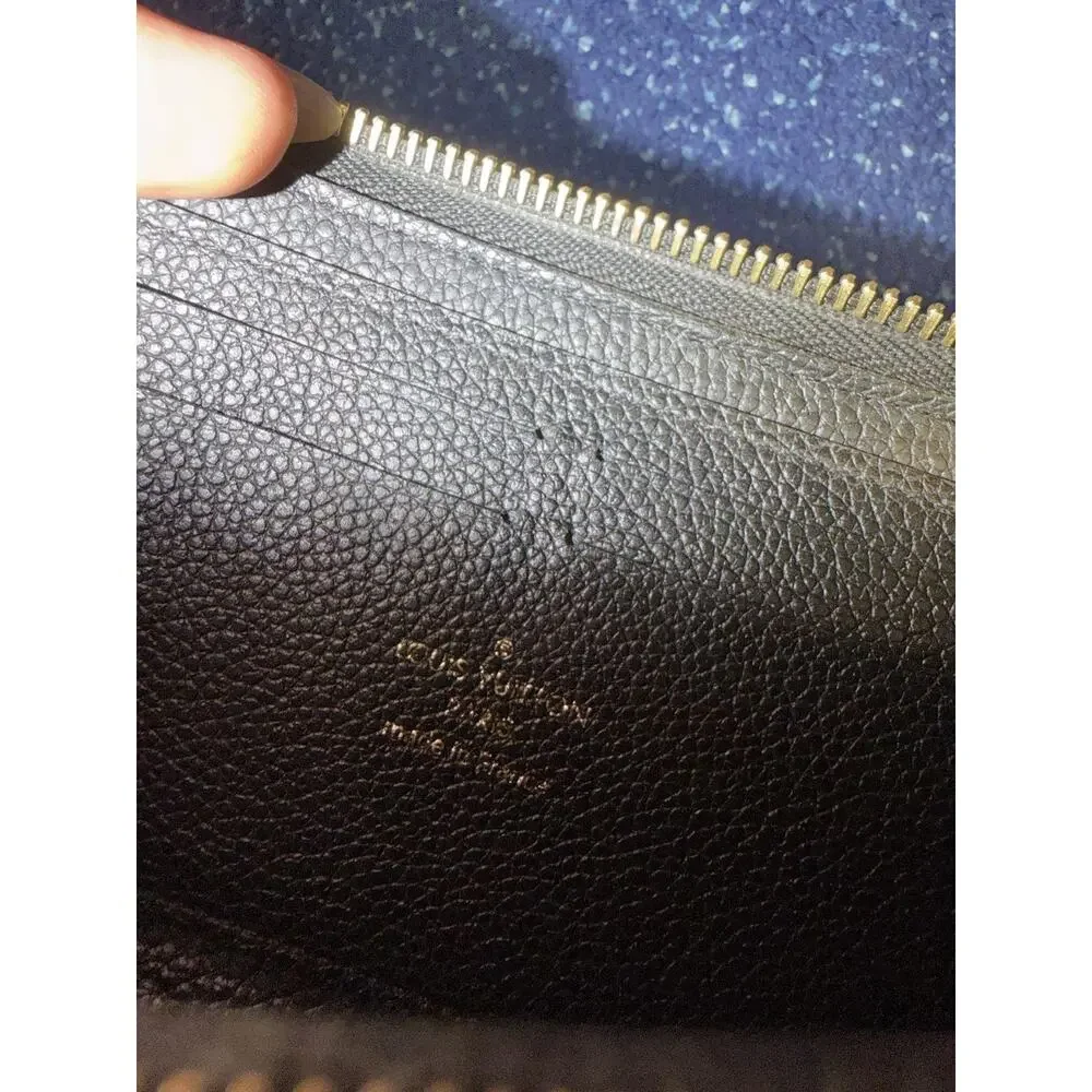 Louis Vuitton Clemence Wallet One Size Black Empreinte Monogram Zip Around